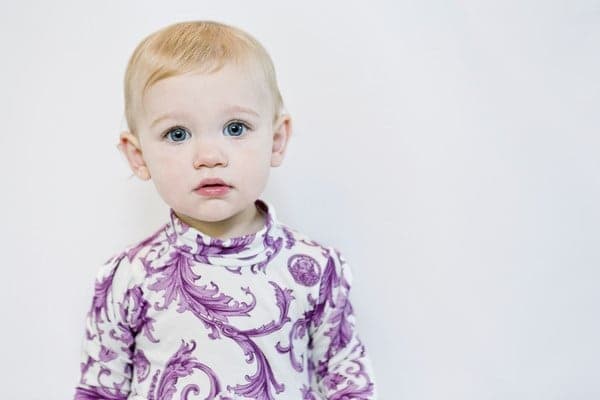 in studio portrait of a baby showing the rule of thirds
