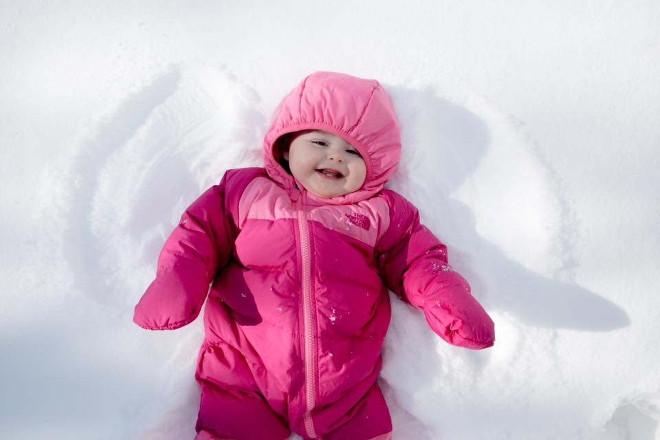 snow angel baby photography