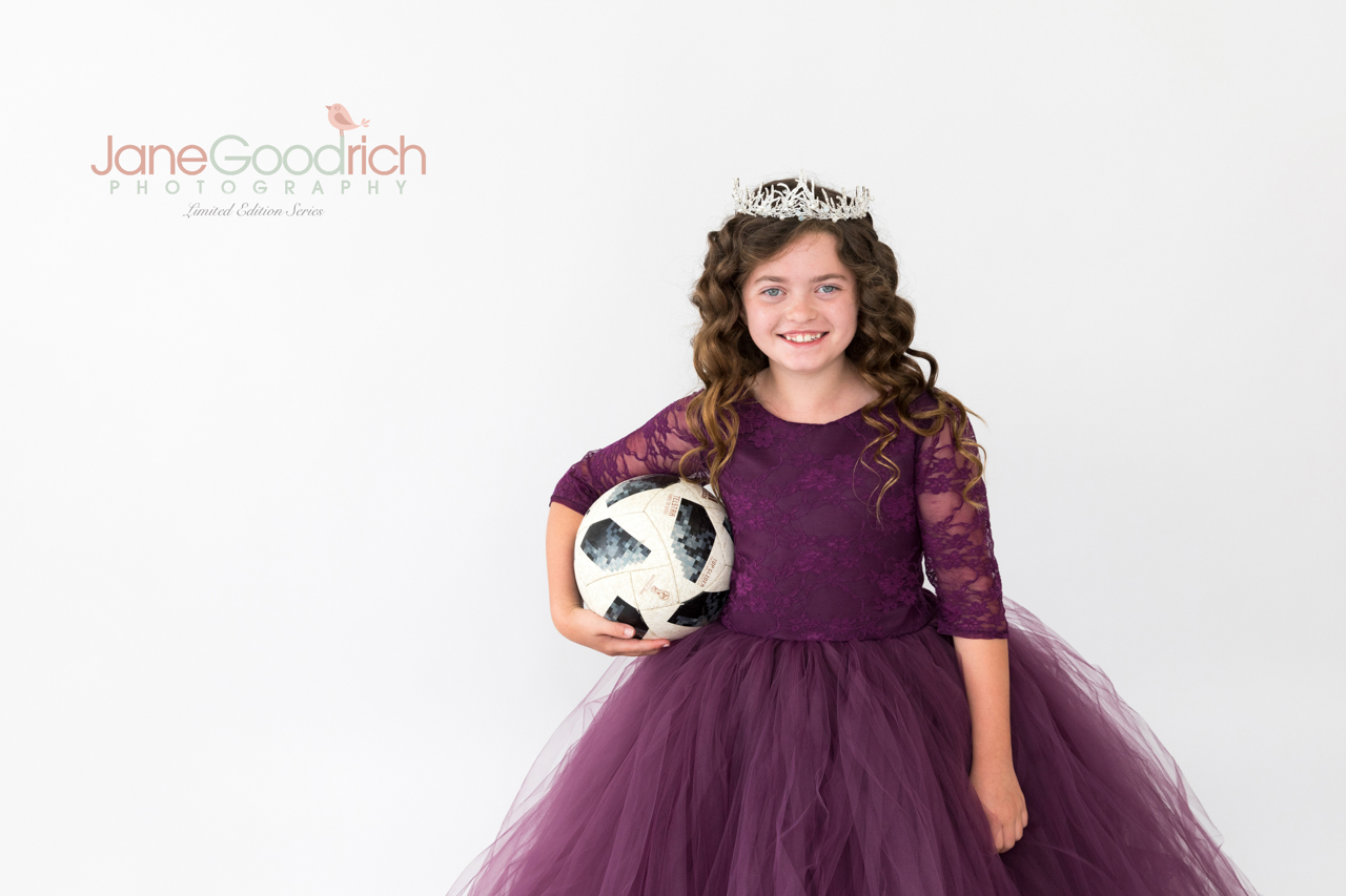 sporty princess soccer girl and couture dress