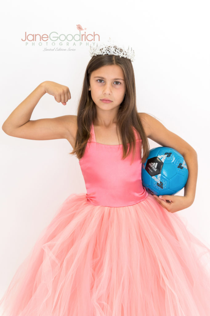 sporty princess soccer girl and couture dress up 