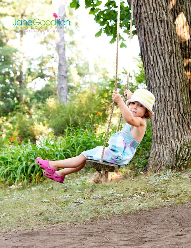girl on swing photograph